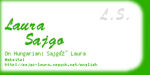 laura sajgo business card